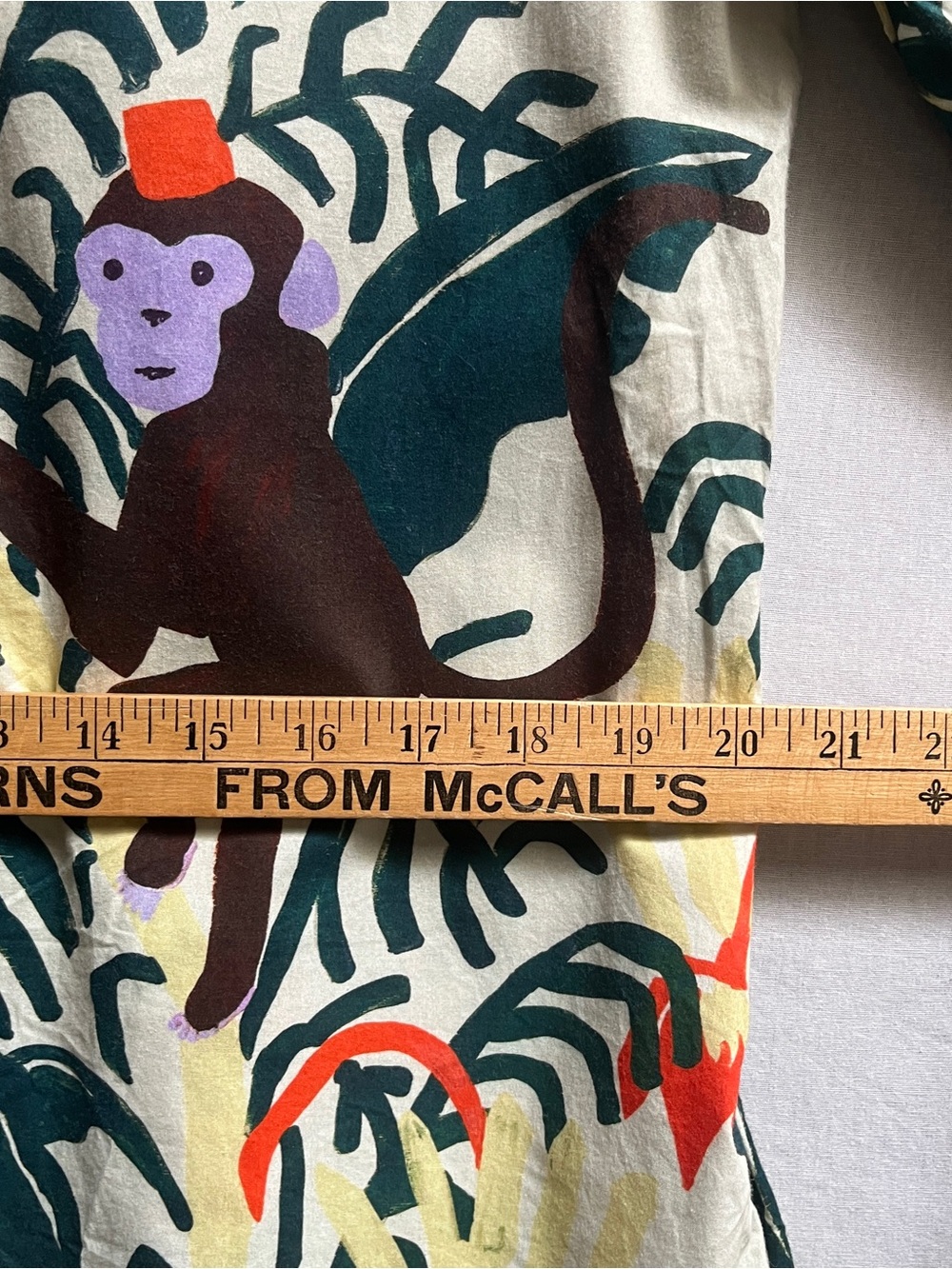 Gorman Organic Cotton Monkey Print Drop Waist Dress Size S - Picture 7 of 11